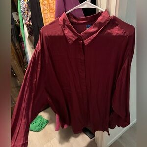 Satin button shirt from Old Navy. New with tags.